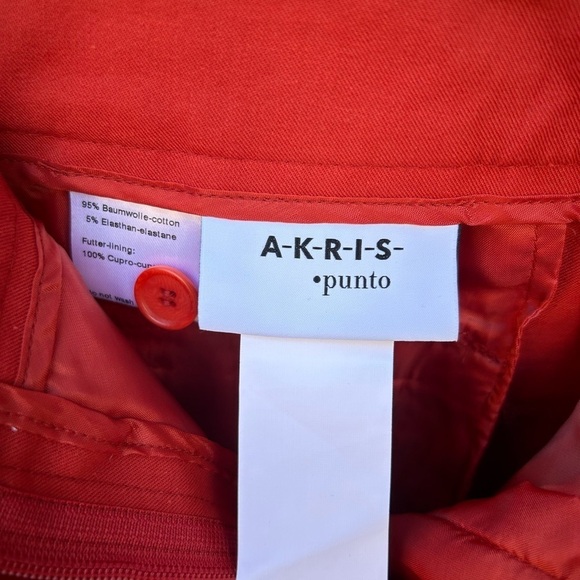 NWT Akris Punto Frankie Trousers Orange Fall Vibes Office Business Casual Sz 2 - Picture 8 of 11